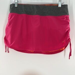 NIKE DRIFIT RUNNING  SKORT SKIRT PINK GRAY MEDIUM